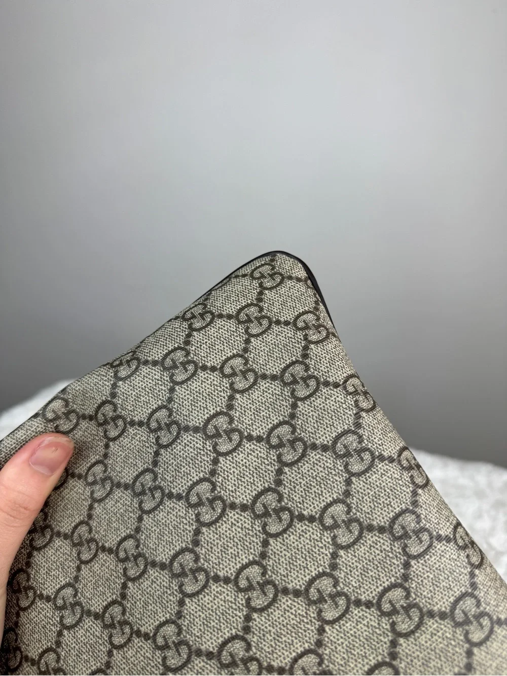 Gucci Flat GG Supreme Brown GG Canvas Crossbody Bag